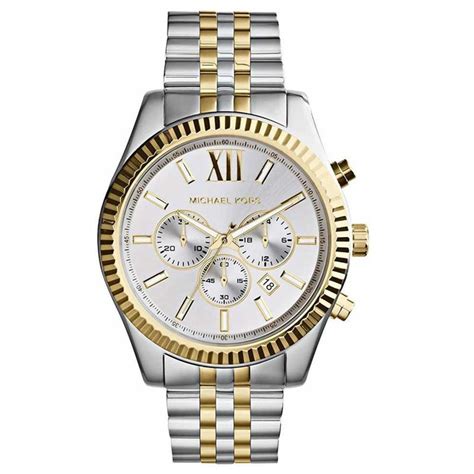 michael kors women's lexington watch blue striped leather|Michael Kors lexington watch men's.